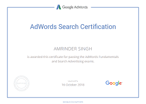 Amrinder Singh google parter Easywebplans